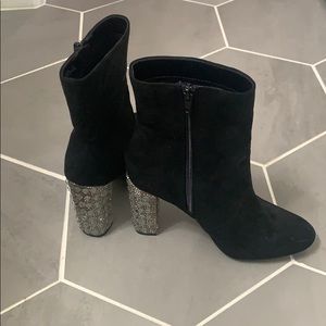 Black jeweled boots